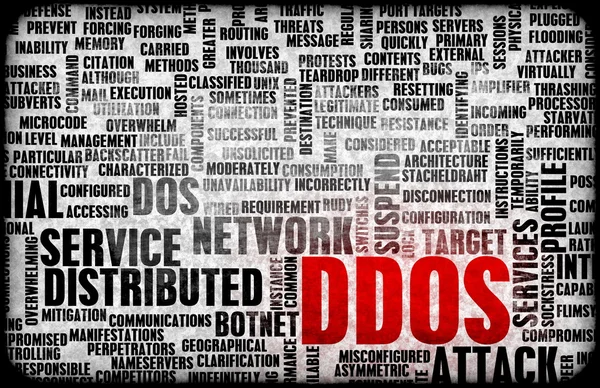 DDOS Distribueret Denial of Service angreb - Stock-foto