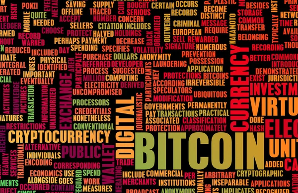 Bitcoin или Bitcoins — стоковое фото