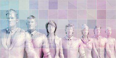 İş tanıtımı arka plan hizmetleri ve çözümleri kavramı