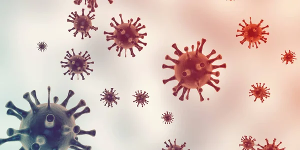 Epidemische Verspreiding Door Infectie Van Een Virus Griep — Stockfoto
