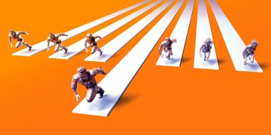 İş Adamları Liderliği Konsepti İlerleyen Ekip İle