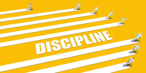 Discipline Concept Business People Running Yellow — Fotografia de Stock