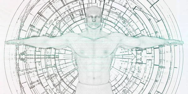 Tecnologia Futura Ciência Dados Concept Background Art — Fotografia de Stock