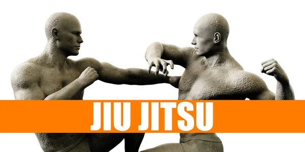 Jiu Jitsu Classes Training Fighting Concept Background — Stockfoto