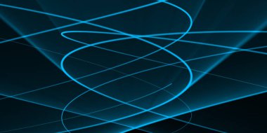 Mavi Dijital Enerji Çizgileri Çizgilerle Parıldıyor