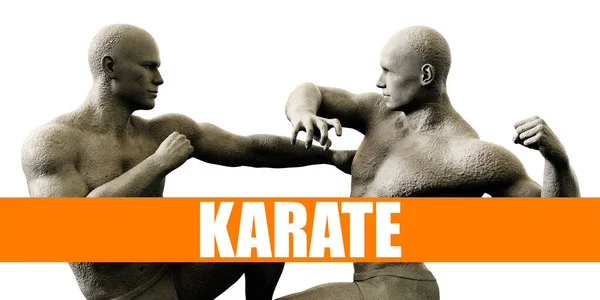 Karate Classes Training Fighting Concept Background — Stok fotoğraf