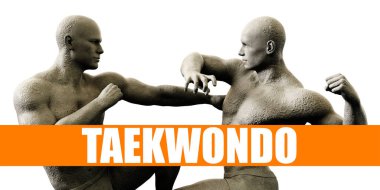 Tekvando Sınıfları Dövüş Eğitimi Kavramı Arkaplanı