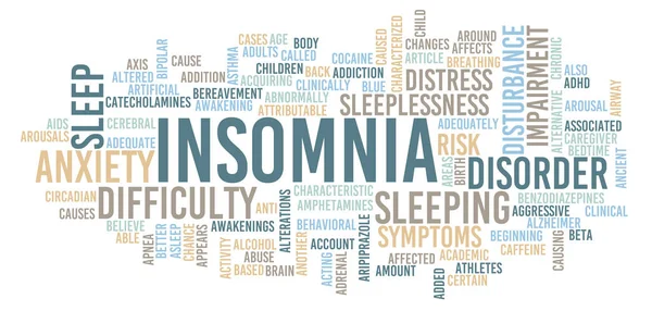 Insomnio Como Concepto Ansiedad Insomne Cansada — Foto de Stock