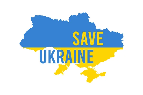 Carte Ukraine Couleurs Nationales Drapeau Ukrainien Territoire Ukraine Dans Carte — Image vectorielle