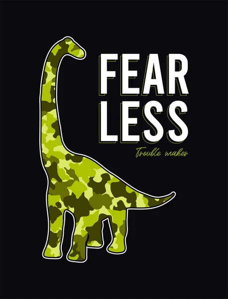Dinosaur Camouflage Texture Slogan Shirt Design Typography Graphics Tee Shirt — ストックベクタ