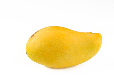 beyaz zemin üzerine tatlı mango
