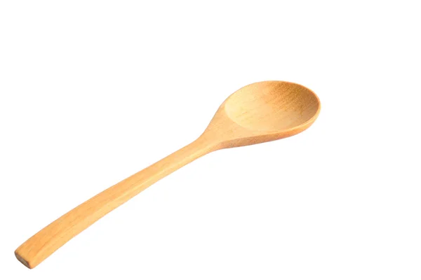 Wood spoon on white background — Stock Photo, Image