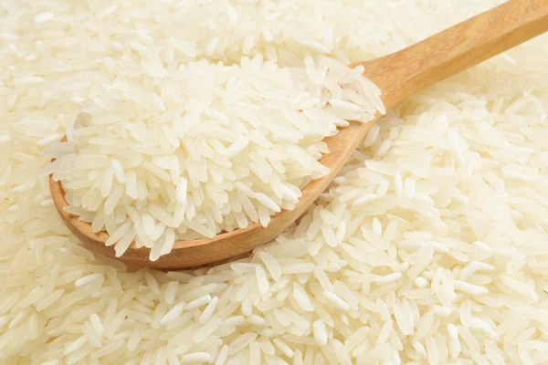 Primer plano del arroz jazmín blanco —  Fotos de Stock