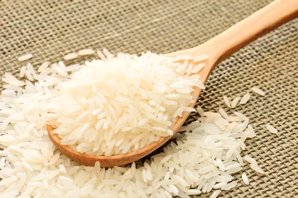 Primer plano del arroz jazmín blanco —  Fotos de Stock