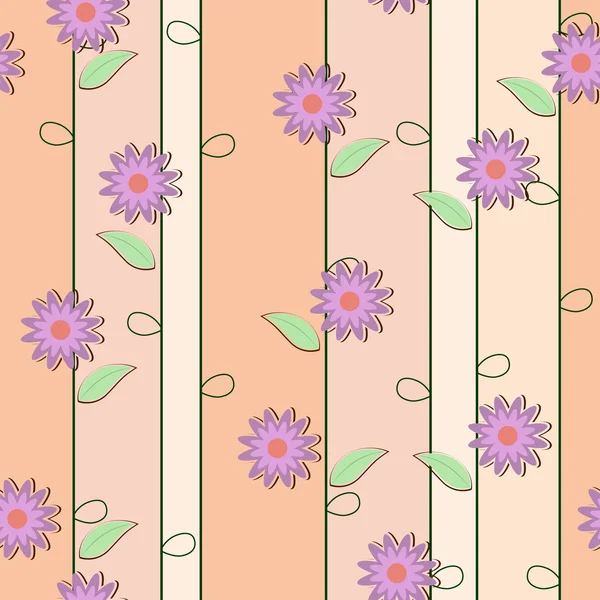 Lindo fondo floral sin costuras — Vector de stock