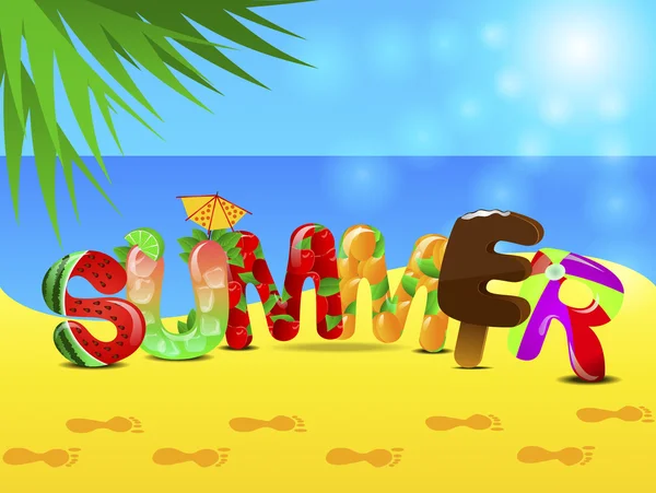 Summer text — Stock Vector