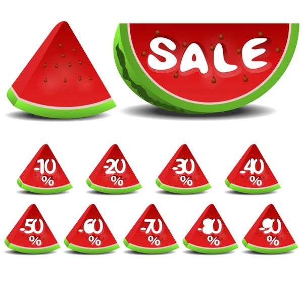 Söt vattenmelon försäljning — Stock vektor