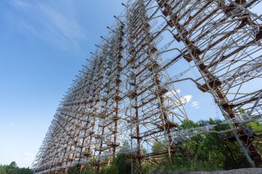 Duga Radar Anteni (Duga-1) - eski Sovyet gizli füze tespit teknolojisi - Çernobil Yasaklama Bölgesi, Ukrayna