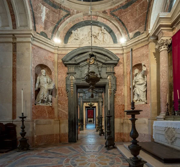 Mafra Portugal Feb 2020 Basiliek Interieur Paleis Van Mafra Mafra — Stockfoto