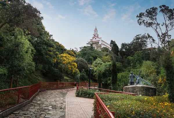 Monserrate Templom Monserrate Hill Tetején Bogota Kolumbia — Stock Fotó