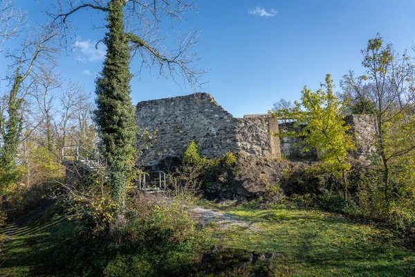 Ruiny Zamku Dolnego Untere Burg Schellenberg Liechtenstein — Zdjęcie stockowe