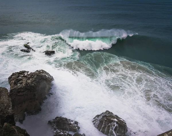 Big Wave Nazare Nazare Portuga — стокове фото