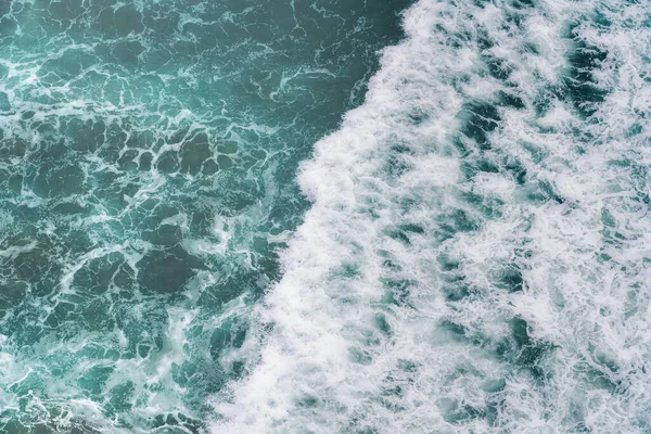 Meereswellen Aus Der Luft Wasser Und Schaummuster — Stockfoto