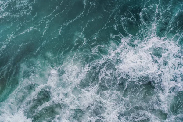 Meereswellen Aus Der Luft Wasser Und Schaummuster — Stockfoto