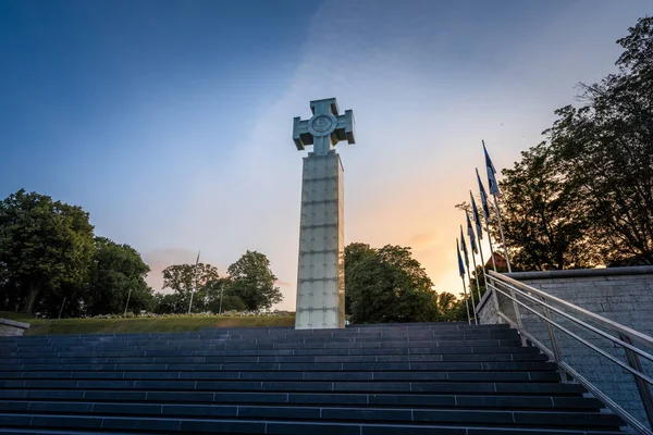 Tallinn Estland Juli 2019 Siegessäule Des Unabhängigkeitskrieges Freiheitskreuz Und Denkmal — Stockfoto