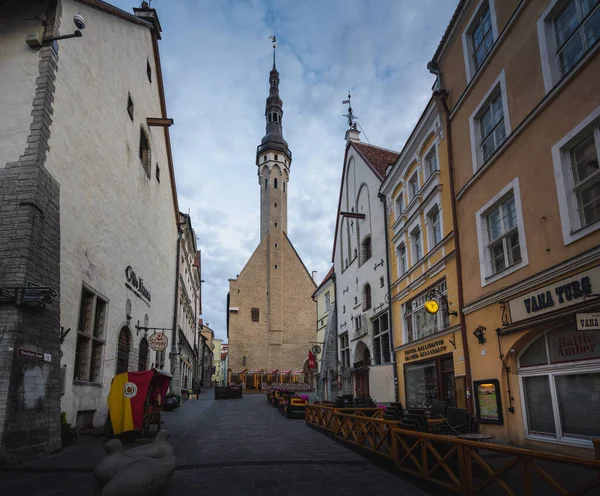 Tallinn Estonia Luglio 2019 Città Vecchia Municipio Tallinn Tallinn Estonia — Foto Stock