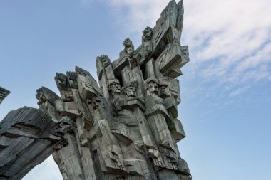 Kaunas, Litvanya - 26 Haziran 2019: Alfonsas V. Ambraziunas tarafından 1984 'te yaratılan dokuzuncu Fort Anıtı - Kaunas, Litvanya