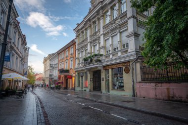 Vilnius, Litvanya - 25 Temmuz 2019 Vilnius Eski Kasabası - Vilnius, Litvanya
