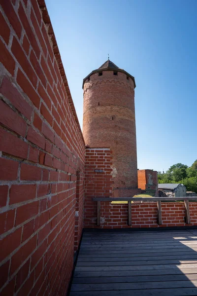 Wieża Zamkowa Turaida Sigulda Łotwa — Zdjęcie stockowe