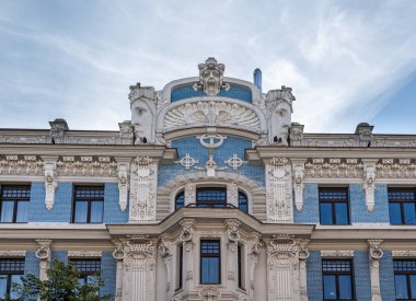 Riga, Letonya 'daki Art Nouveau Mimari Binaları