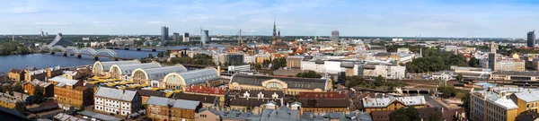 Panorama Luftaufnahme Der Stadt Riga Riga Lettland — Stockfoto