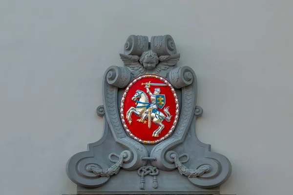立陶宛与Vytis Knight的国徽 立陶宛 — 图库照片