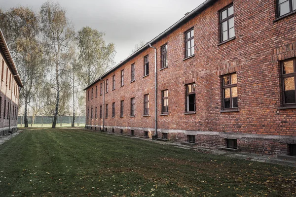 Administrativní Budovy Osvětimi Bývalý Německý Nacistický Koncentrační Vyhlazovací Tábor Polsko — Stock fotografie