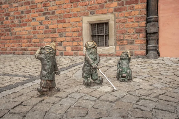 Wroclaw Poland Aug 2019 Blind One Deaf One Wheelchair Dwarfs — Stockfoto