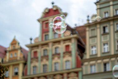 Pazar Meydanında Sabun Baloncukları - Wroclaw, Polonya