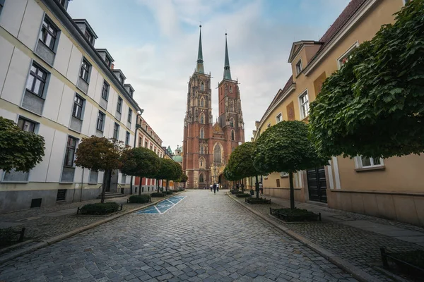 Catedral São João Batista Ilha Catedral Ostrow Tumski Wroclaw Polônia — Fotografia de Stock