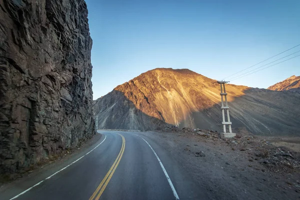 Scenic Mountain Road Desertic Landscape — Stock Photo, Image