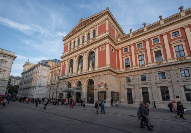 Viyana, Avusturya - 13 Ekim 2019: Musikverein Konser Salonu - Viyana, Avusturya