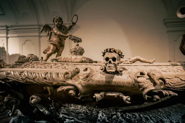 Vienna Austria Ottobre 2019 Sarcofago Dell Imperatore Giuseppe Nella Cripta — Foto Stock