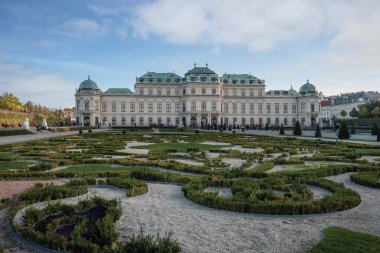 Viyana, Avusturya - 12 Ekim 2019: Belvedere Sarayı
