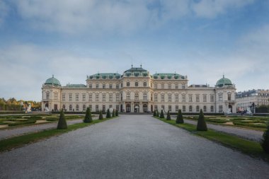 Viyana, Avusturya - 12 Ekim 2019: Belvedere Sarayı