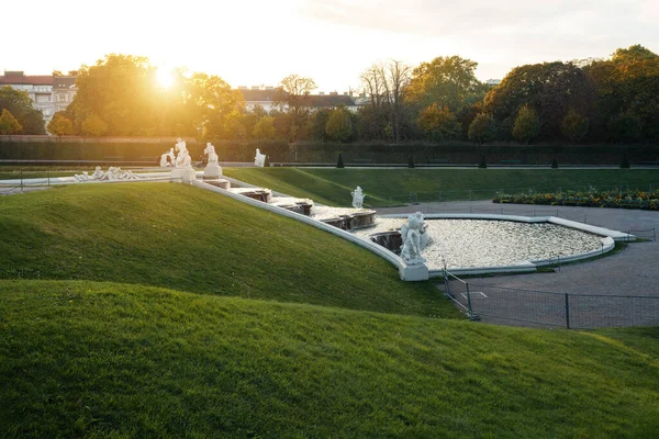 Vienna Austria Oct 2019 Cascade Fountain Kaskadenbrunnen Belvedere Palace Vienna — стокове фото