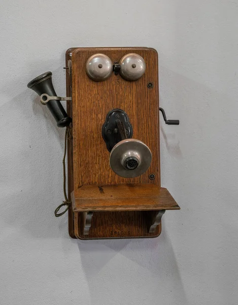 Antique Plain Front Wall Phone — Photo