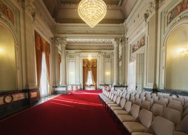 Porto Alegre, Brezilya - 10 Mayıs 2019: Negrinho do Pastoreio Hall at Piratini Palace - Rio Grande do Sul Devlet Başkanı - Porto Alegre, Rio Grande do Sul, Brezilya
