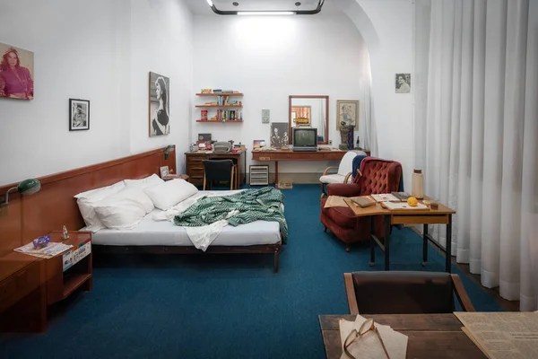ブラジルのポルト アレグレ 2022年5月12日 カーサ カルチャーの詩人マリオ キンタナの寝室マリオ キンタナ マリオ キンタナ文化の家 旧ホテル — ストック写真