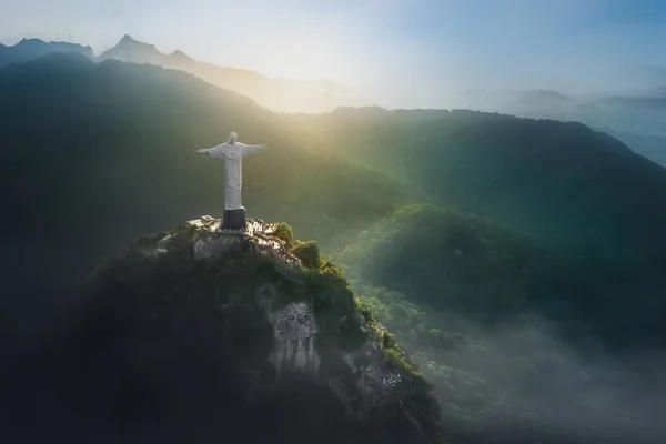 Rio Janeiro Brazil May 2022 Christ Redeemer Statue Top Corcovado — Foto de Stock